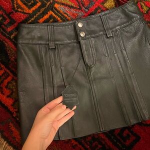 ❌SOLD❌Black Leather Mini Skirt